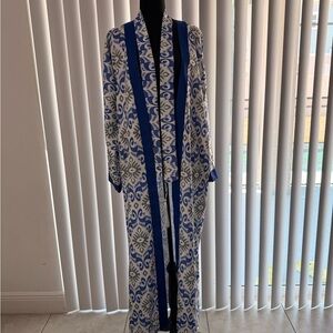 The Sapphire Ikat Adras Duster